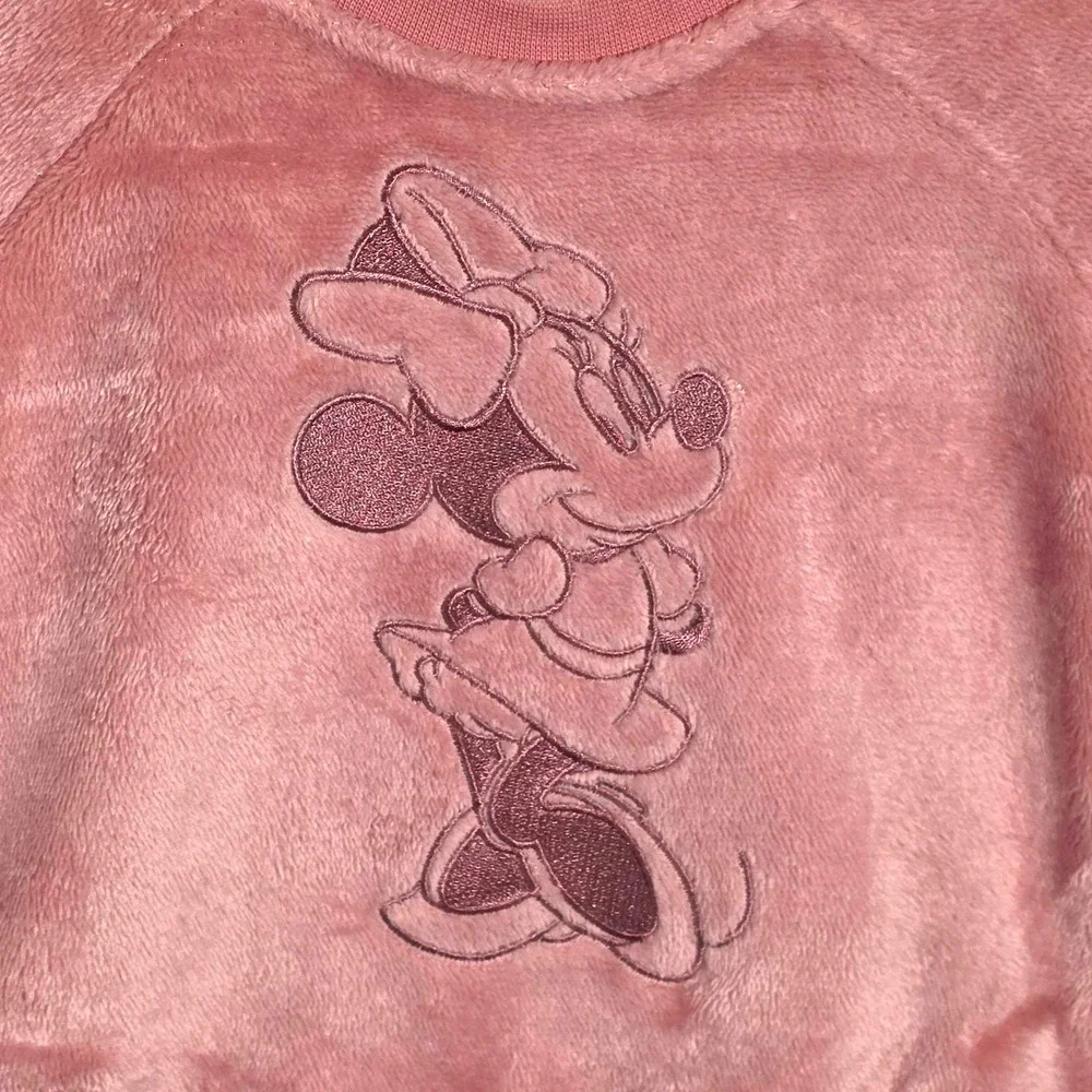 Disney Baby Minnie Mouse Pink Fuzzy Fleece Sweatshirt Toddler 24M Pullover